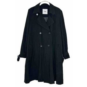 Johnny Hates Jazz Women’s Black Double Breasted Button Trench Coat Sz Large
